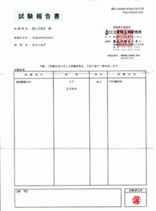 試験報告書